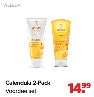 Aanbiedingen Weleda calendula 2-pack voordeelset - Weleda - Geldig van 06/02/2023 tot 04/03/2023 bij Baby-Dump