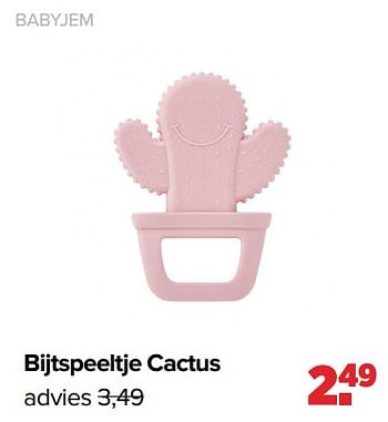 Aanbiedingen Bijtspeeltje cactus - BabyJem - Geldig van 06/02/2023 tot 04/03/2023 bij Baby-Dump