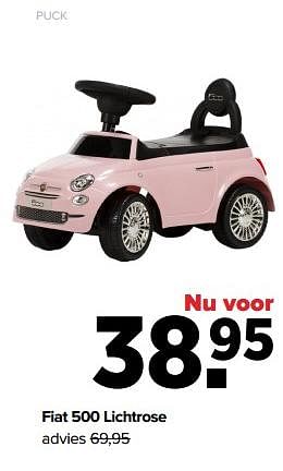 Aanbiedingen Fiat 500 lichtrose - Puck - Geldig van 06/02/2023 tot 04/03/2023 bij Baby-Dump