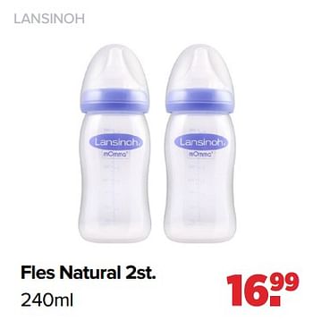 Aanbiedingen Fles natural - Lansinoh - Geldig van 06/02/2023 tot 04/03/2023 bij Baby-Dump