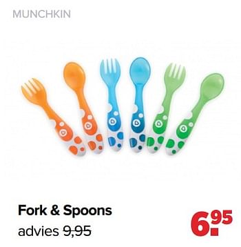 Aanbiedingen Fork + spoons - Munchkin - Geldig van 06/02/2023 tot 04/03/2023 bij Baby-Dump