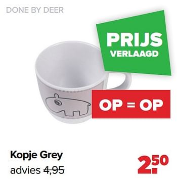 Aanbiedingen Kopje grey - Done by Deer - Geldig van 06/02/2023 tot 04/03/2023 bij Baby-Dump