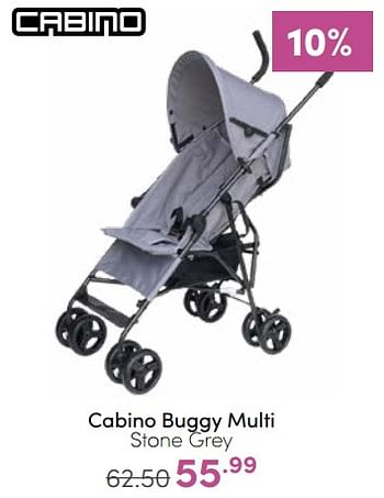 Aanbiedingen Cabino buggy multi stone grey - Cabino - Geldig van 19/02/2023 tot 25/02/2023 bij Baby & Tiener Megastore