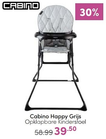 Aanbiedingen Cabino happy grijs opklapbare kinderstoel - Cabino - Geldig van 19/02/2023 tot 25/02/2023 bij Baby & Tiener Megastore