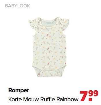 Aanbiedingen Romper korte mouw ruffle rainbow - Baby look - Geldig van 06/02/2023 tot 04/03/2023 bij Baby-Dump
