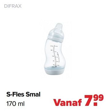 Aanbiedingen S-fles smal - Difrax - Geldig van 06/02/2023 tot 04/03/2023 bij Baby-Dump