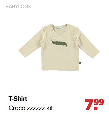 Aanbiedingen T-shirt croco zzzzzz kit - Baby look - Geldig van 06/02/2023 tot 04/03/2023 bij Baby-Dump