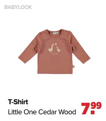Aanbiedingen T-shirt little one cedar wood - Baby look - Geldig van 06/02/2023 tot 04/03/2023 bij Baby-Dump