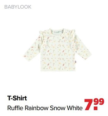 Aanbiedingen T-shirt ruffle rainbow snow white - Baby look - Geldig van 06/02/2023 tot 04/03/2023 bij Baby-Dump
