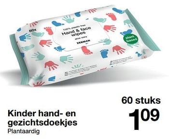 Aanbiedingen Kinder hand- en gezichtsdoekjes - Huismerk - Zeeman  - Geldig van 18/02/2023 tot 24/02/2023 bij Zeeman