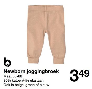 Aanbiedingen Newborn joggingbroek - Huismerk - Zeeman  - Geldig van 18/02/2023 tot 24/02/2023 bij Zeeman