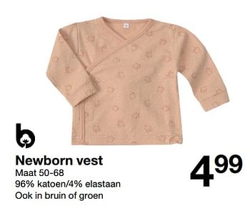 Aanbiedingen Newborn vest - Huismerk - Zeeman  - Geldig van 18/02/2023 tot 24/02/2023 bij Zeeman