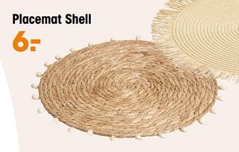 Aanbiedingen Placemat shell - Huismerk - Kwantum - Geldig van 20/02/2023 tot 05/03/2023 bij Kwantum