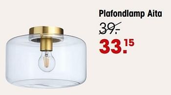 Aanbiedingen Plafondlamp aita - Huismerk - Kwantum - Geldig van 20/02/2023 tot 05/03/2023 bij Kwantum