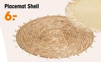 Aanbiedingen Placemat shell - Huismerk - Kwantum - Geldig van 06/03/2023 tot 19/03/2023 bij Kwantum