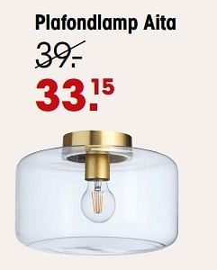 Aanbiedingen Plafondlamp aita - Huismerk - Kwantum - Geldig van 06/03/2023 tot 19/03/2023 bij Kwantum
