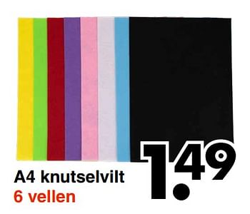 Aanbiedingen A4 knutselvilt - Huismerk - Wibra - Geldig van 13/02/2023 tot 26/02/2023 bij Wibra
