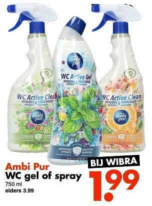 Aanbiedingen Ambi pur wc gel of spray - Ambi Pur - Geldig van 13/02/2023 tot 26/02/2023 bij Wibra