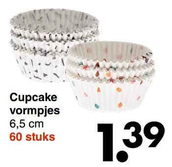 Aanbiedingen Cupcake vormpjes - Huismerk - Wibra - Geldig van 13/02/2023 tot 26/02/2023 bij Wibra