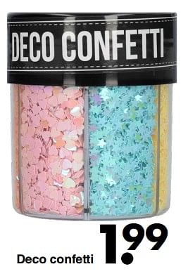 Aanbiedingen Deco confetti - Huismerk - Wibra - Geldig van 13/02/2023 tot 26/02/2023 bij Wibra