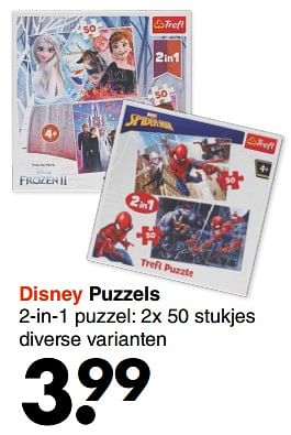 Aanbiedingen Disney puzzels - Disney - Geldig van 13/02/2023 tot 26/02/2023 bij Wibra