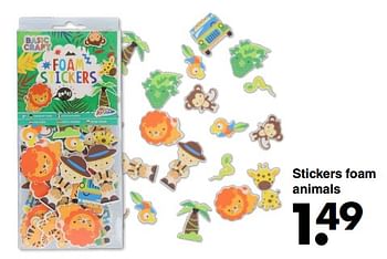 Aanbiedingen Stickers foam animals - Huismerk - Wibra - Geldig van 13/02/2023 tot 26/02/2023 bij Wibra