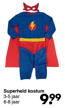 Aanbiedingen Superheld kostum - Huismerk - Wibra - Geldig van 13/02/2023 tot 26/02/2023 bij Wibra