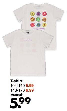 Aanbiedingen T-shirt - Huismerk - Wibra - Geldig van 13/02/2023 tot 26/02/2023 bij Wibra