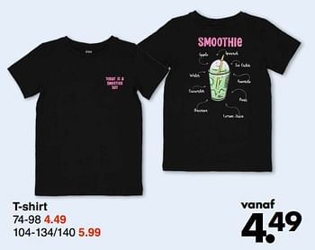 Aanbiedingen T-shirt - Huismerk - Wibra - Geldig van 13/02/2023 tot 26/02/2023 bij Wibra