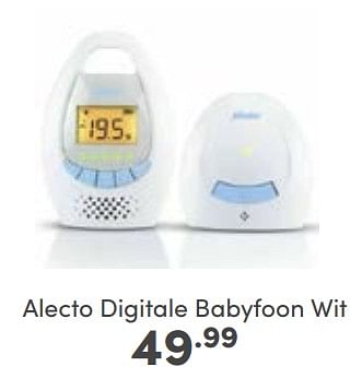 Aanbiedingen Alecto digitale babyfoon wit - Alecto - Geldig van 19/02/2023 tot 25/02/2023 bij Baby & Tiener Megastore