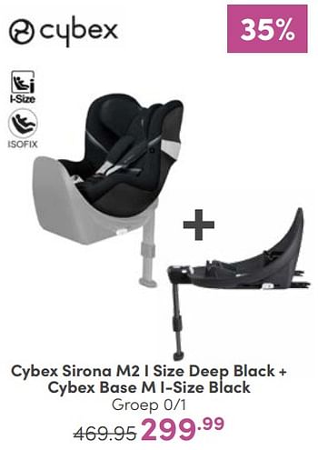 Aanbiedingen Cybex sirona m2 i size deep black + cybex base m i-size black - Cybex - Geldig van 19/02/2023 tot 25/02/2023 bij Baby & Tiener Megastore