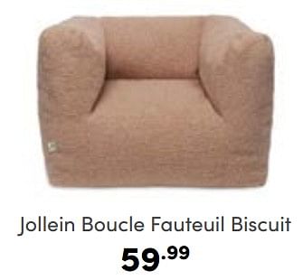 Aanbiedingen Jollein boucle fauteuil biscuit - Jollein - Geldig van 19/02/2023 tot 25/02/2023 bij Baby & Tiener Megastore