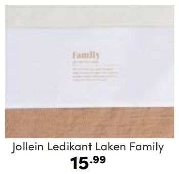 Aanbiedingen Jollein ledikant laken family - Jollein - Geldig van 19/02/2023 tot 25/02/2023 bij Baby & Tiener Megastore