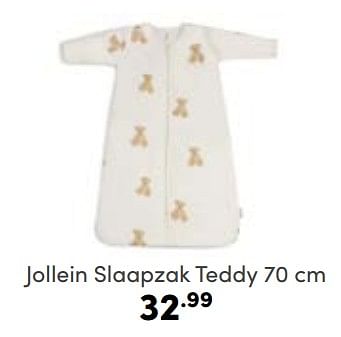 Aanbiedingen Jollein slaapzak teddy - Jollein - Geldig van 19/02/2023 tot 25/02/2023 bij Baby & Tiener Megastore