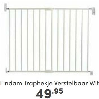Aanbiedingen Lindam traphekje verstelbaar wit - Lindam - Geldig van 19/02/2023 tot 25/02/2023 bij Baby & Tiener Megastore