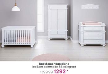 Aanbiedingen Babykamer barcelona - Huismerk - Baby &amp; Tiener Megastore - Geldig van 19/02/2023 tot 25/02/2023 bij Baby & Tiener Megastore