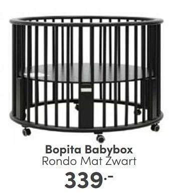 Aanbiedingen Bopita babybox rondo mat zwart - Bopita - Geldig van 19/02/2023 tot 25/02/2023 bij Baby & Tiener Megastore