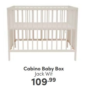 Aanbiedingen Cabino baby box jack wit - Cabino - Geldig van 19/02/2023 tot 25/02/2023 bij Baby & Tiener Megastore