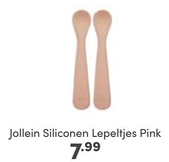 Aanbiedingen Jollein siliconen lepeltjes pink - Jollein - Geldig van 19/02/2023 tot 25/02/2023 bij Baby & Tiener Megastore
