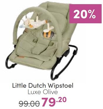 Aanbiedingen Little dutch wipstoel luxe olive - Little Dutch - Geldig van 19/02/2023 tot 25/02/2023 bij Baby & Tiener Megastore