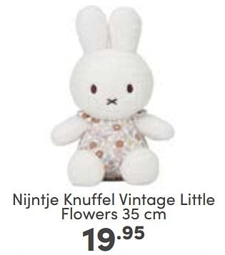 Aanbiedingen Nijntje knuffel vintage little flowers - Nijntje - Geldig van 19/02/2023 tot 25/02/2023 bij Baby & Tiener Megastore
