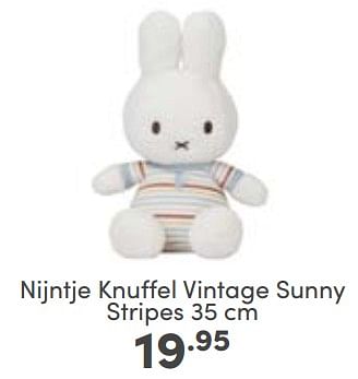 Aanbiedingen Nijntje knuffel vintage sunny stripes - Nijntje - Geldig van 19/02/2023 tot 25/02/2023 bij Baby & Tiener Megastore
