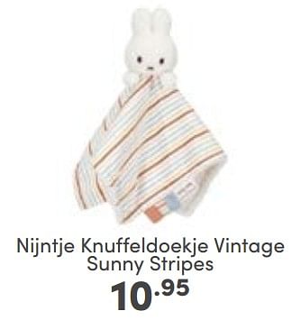 Aanbiedingen Nijntje knuffeldoekje vintage sunny stripes - Nijntje - Geldig van 19/02/2023 tot 25/02/2023 bij Baby & Tiener Megastore