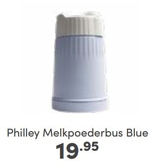 Aanbiedingen Philley melkpoederbus blue - Philley - Geldig van 19/02/2023 tot 25/02/2023 bij Baby & Tiener Megastore