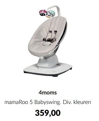Aanbiedingen 4moms mamaroo 5 babyswing - 4Moms - Geldig van 15/02/2023 tot 13/03/2023 bij Babypark