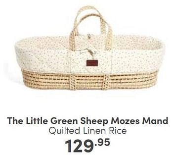 Aanbiedingen The little green sheep mozes mand quilted linen rice - The Little Green Sheep - Geldig van 19/02/2023 tot 25/02/2023 bij Baby & Tiener Megastore