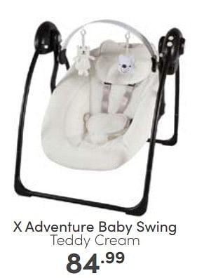 Aanbiedingen X adventure baby swing teddy cream - Xadventure - Geldig van 19/02/2023 tot 25/02/2023 bij Baby & Tiener Megastore