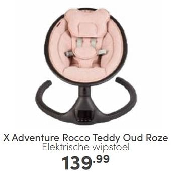 Aanbiedingen X adventure rocco teddy oud roze elektrische wipstoel - Xadventure - Geldig van 19/02/2023 tot 25/02/2023 bij Baby & Tiener Megastore