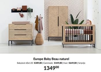 Aanbiedingen Europe baby beau naturel - Europe baby - Geldig van 15/02/2023 tot 13/03/2023 bij Babypark