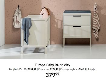 Aanbiedingen Europe baby ralph clay - Europe baby - Geldig van 15/02/2023 tot 13/03/2023 bij Babypark